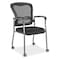 Officesource CoolMesh Collection Mesh Back Guest Chair with Arms and Titanium Gray Frame OSSN6911FBK - alternate 3